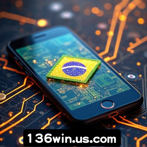 Tela inicial do app 136win no smartphone
